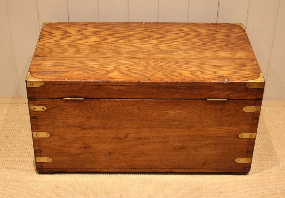 Oak Brass Bound Trunk View XII