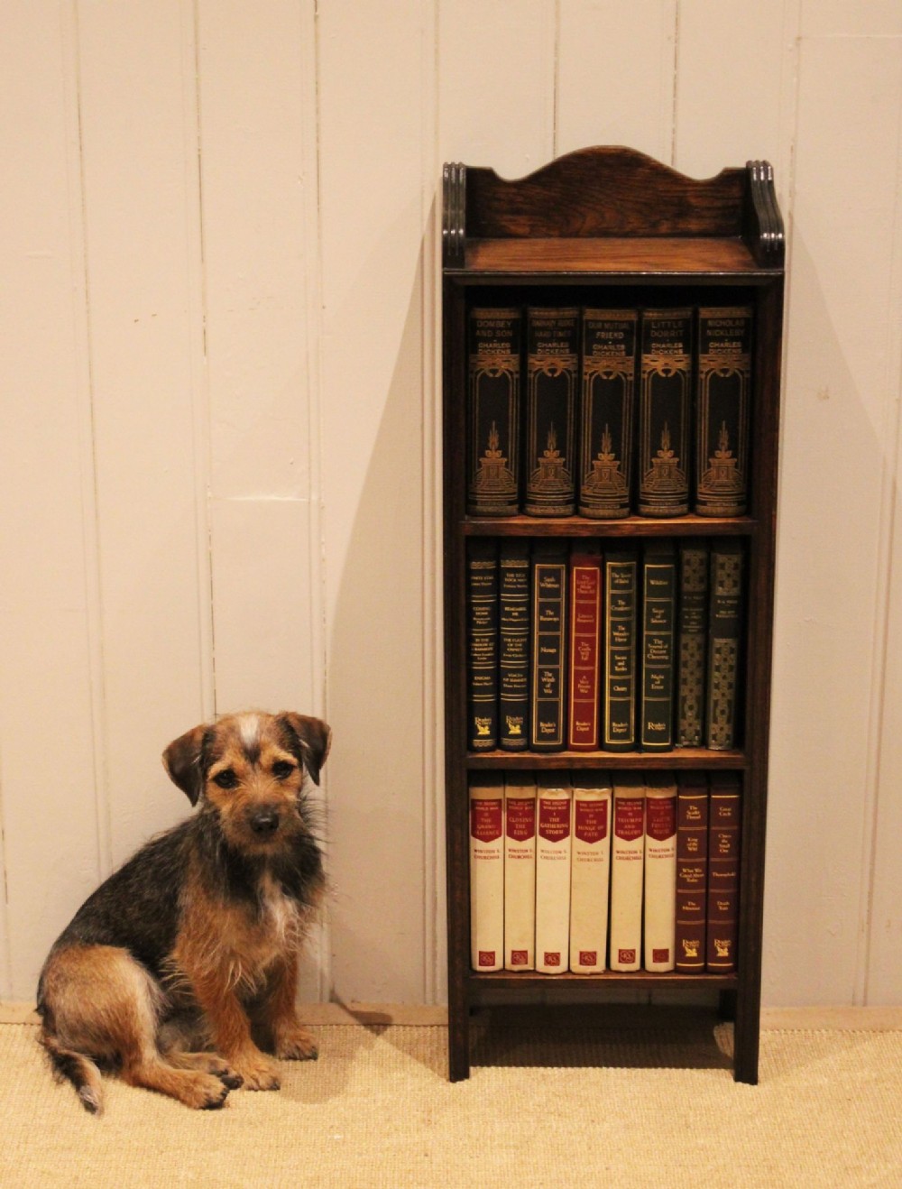 Small Proportioned Oak Open Bookcase View VIII