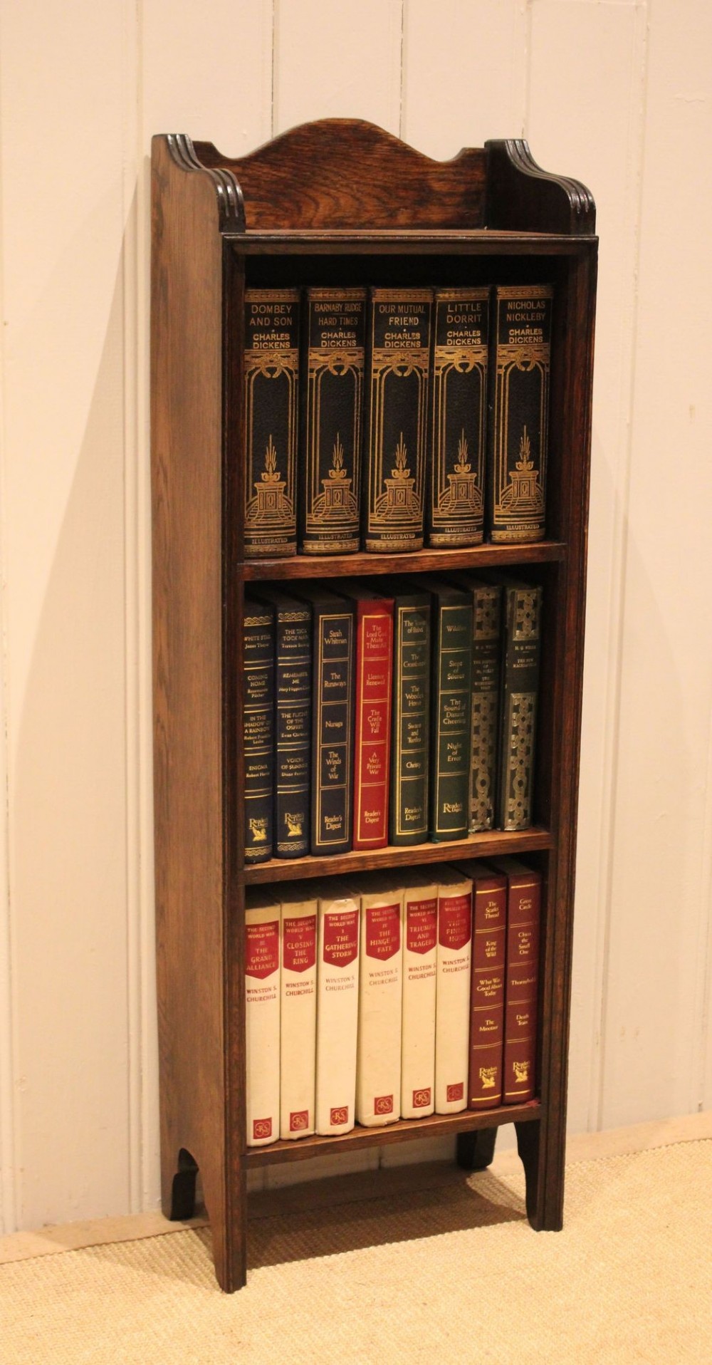 Small Proportioned Oak Open Bookcase View IX