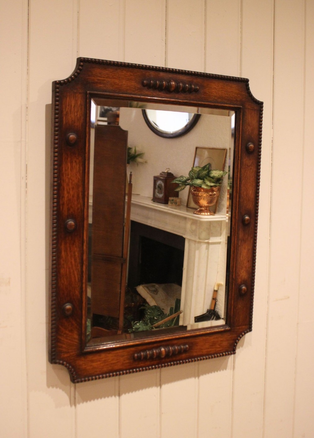 Oak Rectangular Wall Mirror View IV