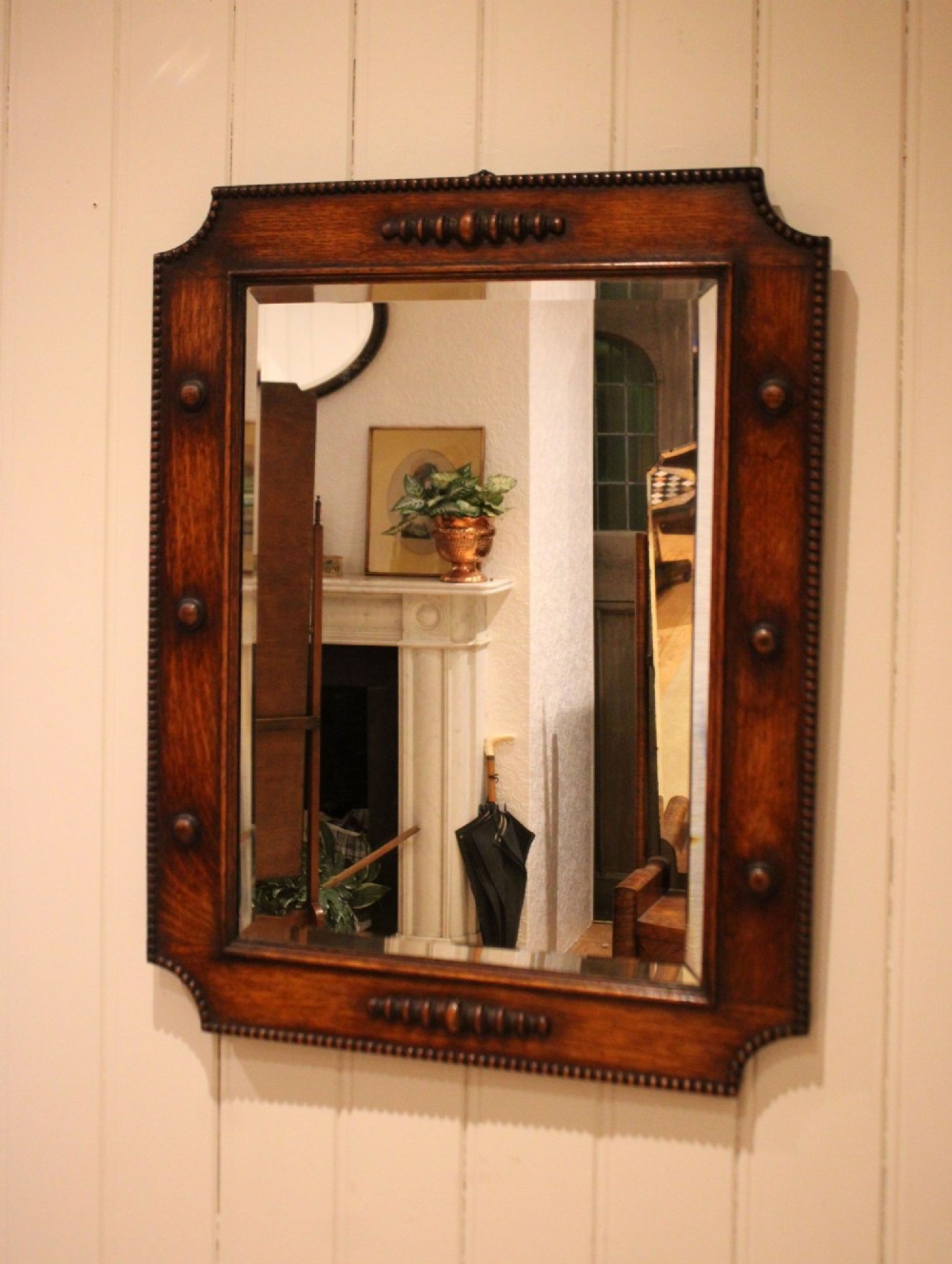 Oak Rectangular Wall Mirror View V