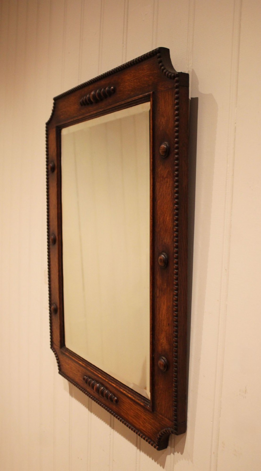 Oak Rectangular Wall Mirror View VI