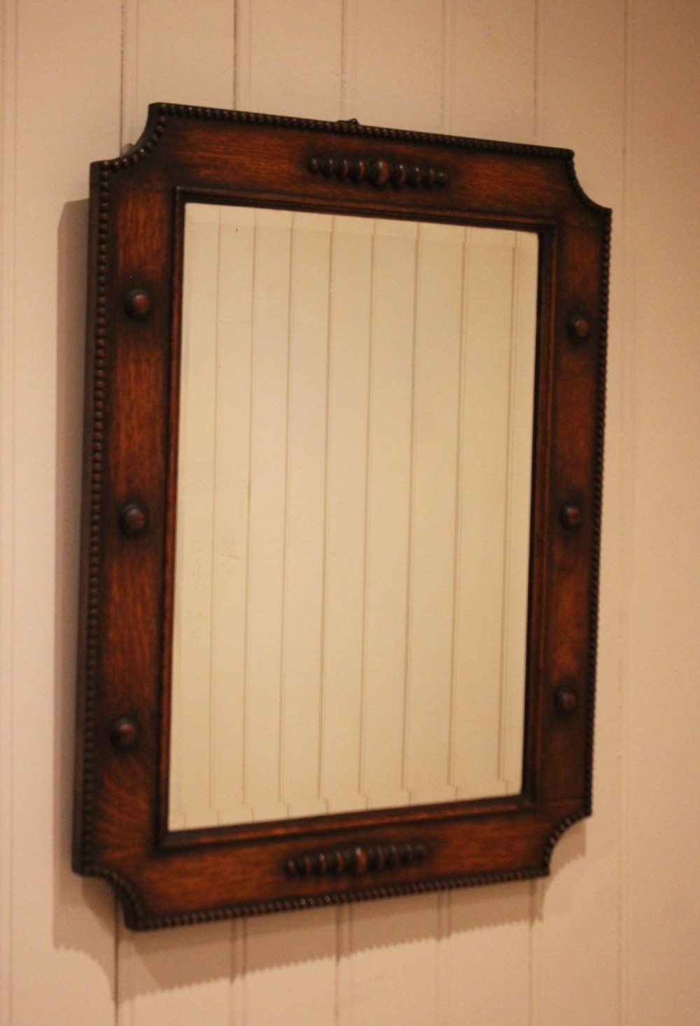 Oak Rectangular Wall Mirror View VIII