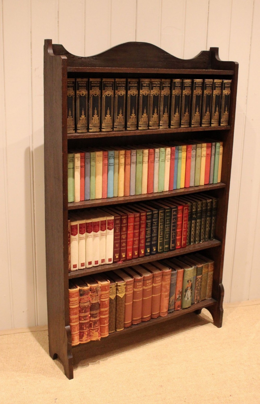 Oak Open Bookcase View IX