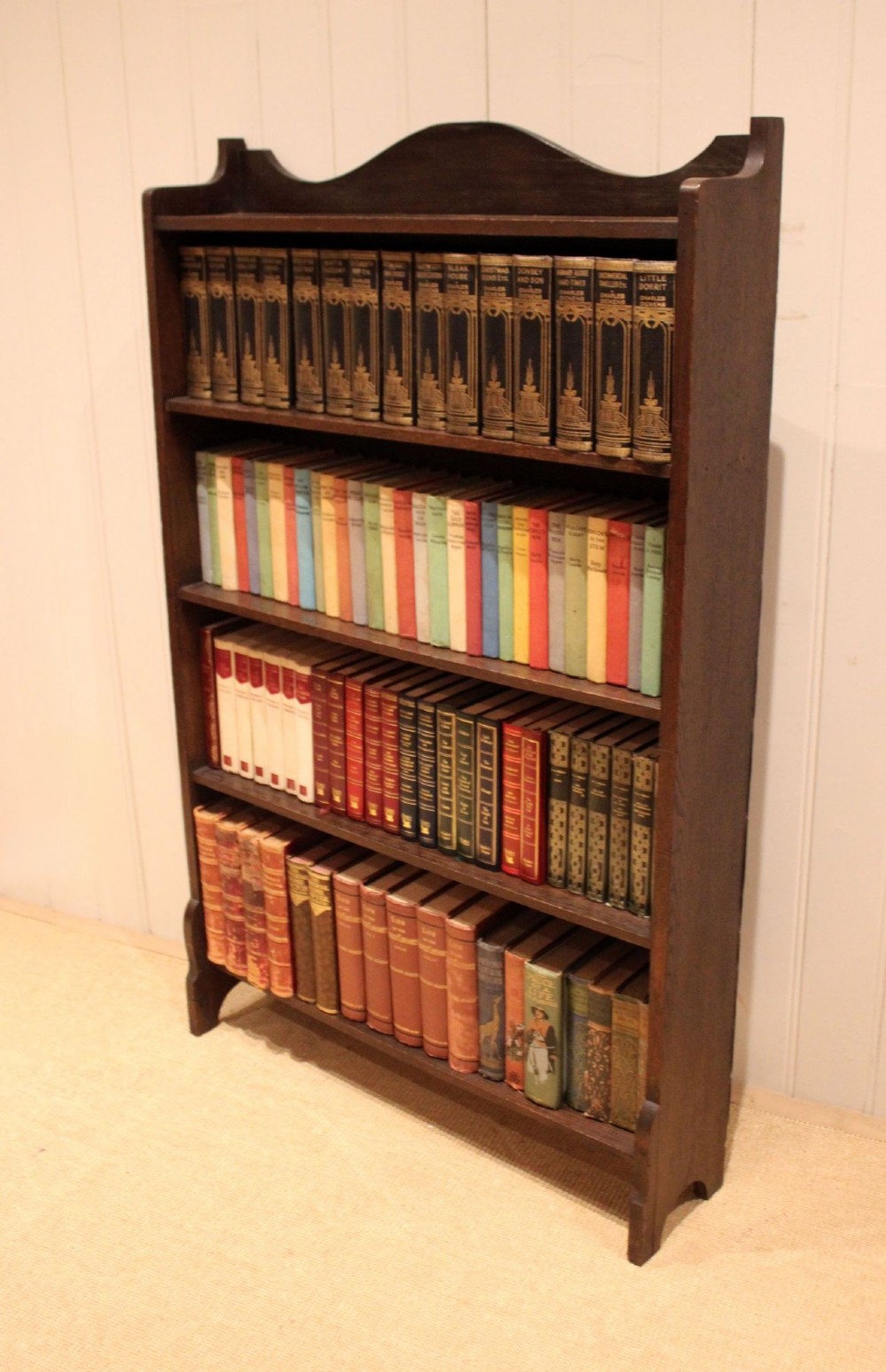 Oak Open Bookcase View XI