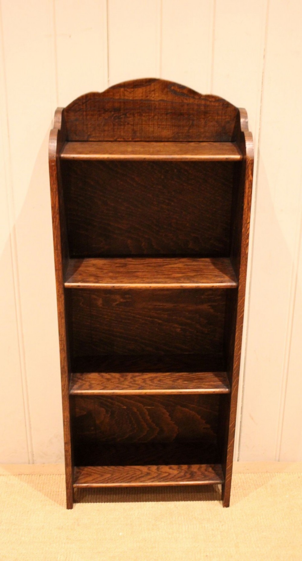 Small Proportioned Oak Open Bookcase View IV