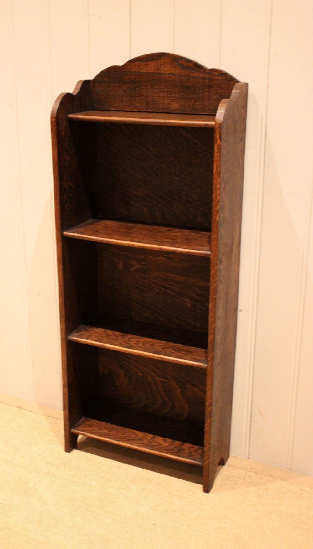 Small Proportioned Oak Open Bookcase View VI