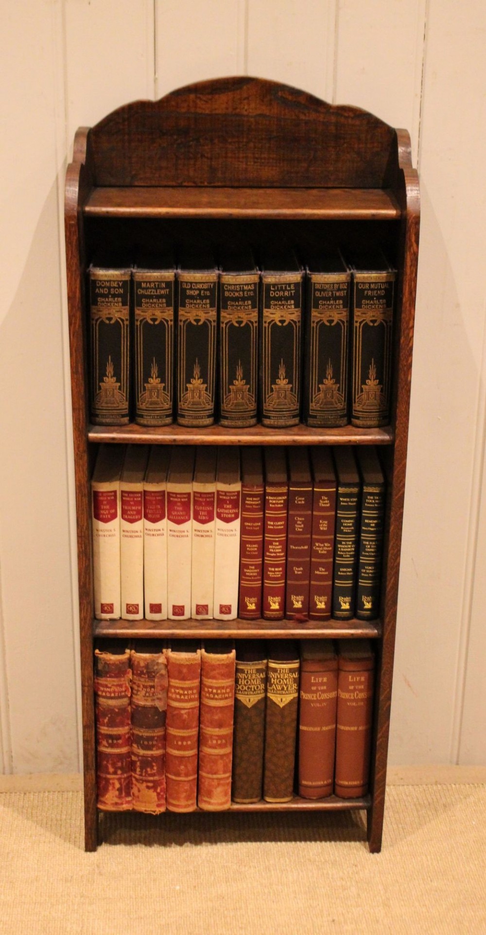 Small Proportioned Oak Open Bookcase View VII