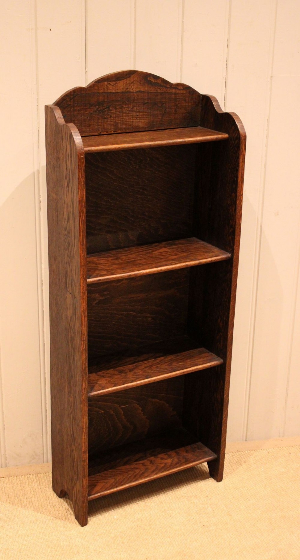 Small Proportioned Oak Open Bookcase View VIII
