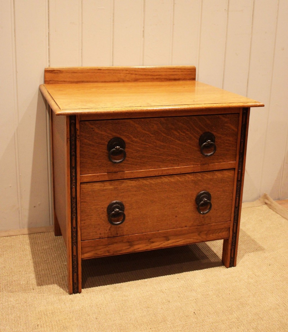Small Golden Oak Chest Of Drawers
