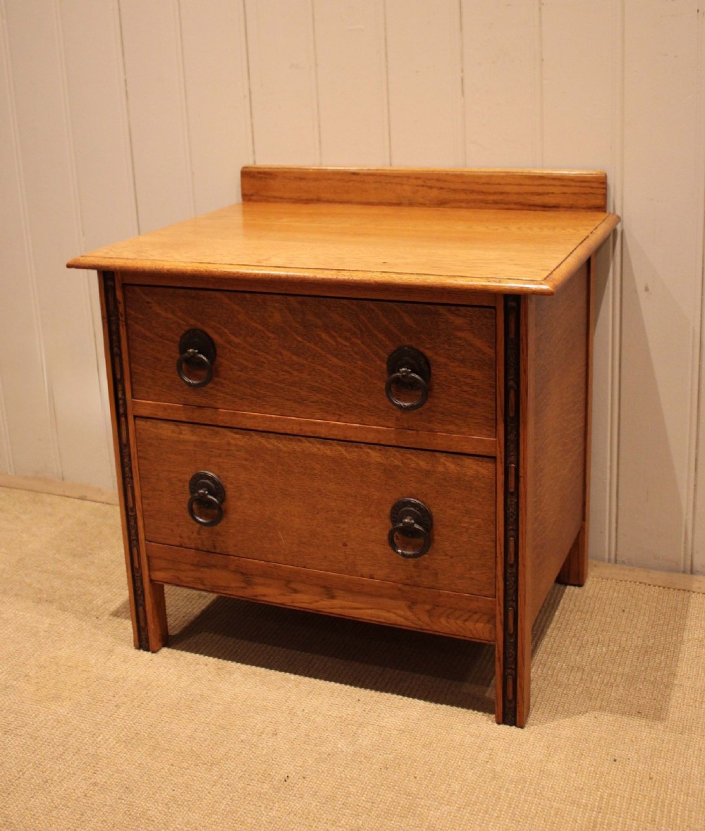 Small Golden Oak Chest Of Drawers View II