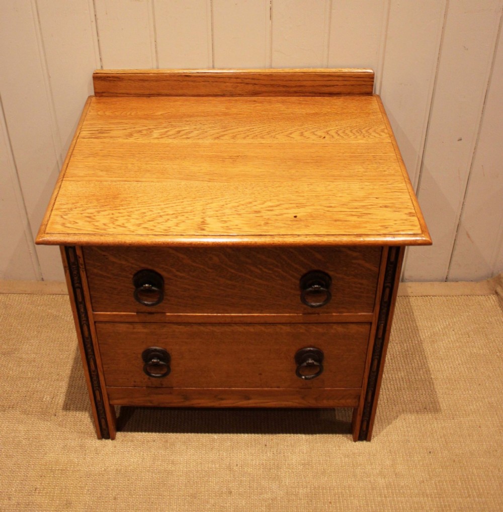 Small Golden Oak Chest Of Drawers View III