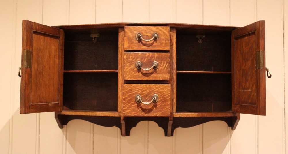 Arts & Crafts Oak Wall Cabinet View IV