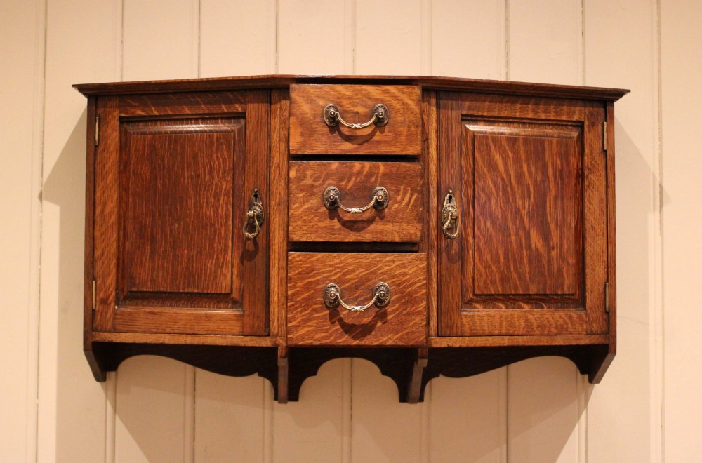 Arts & Crafts Oak Wall Cabinet View V