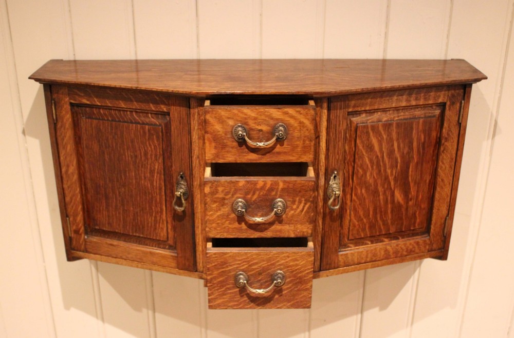 Arts & Crafts Oak Wall Cabinet View VI