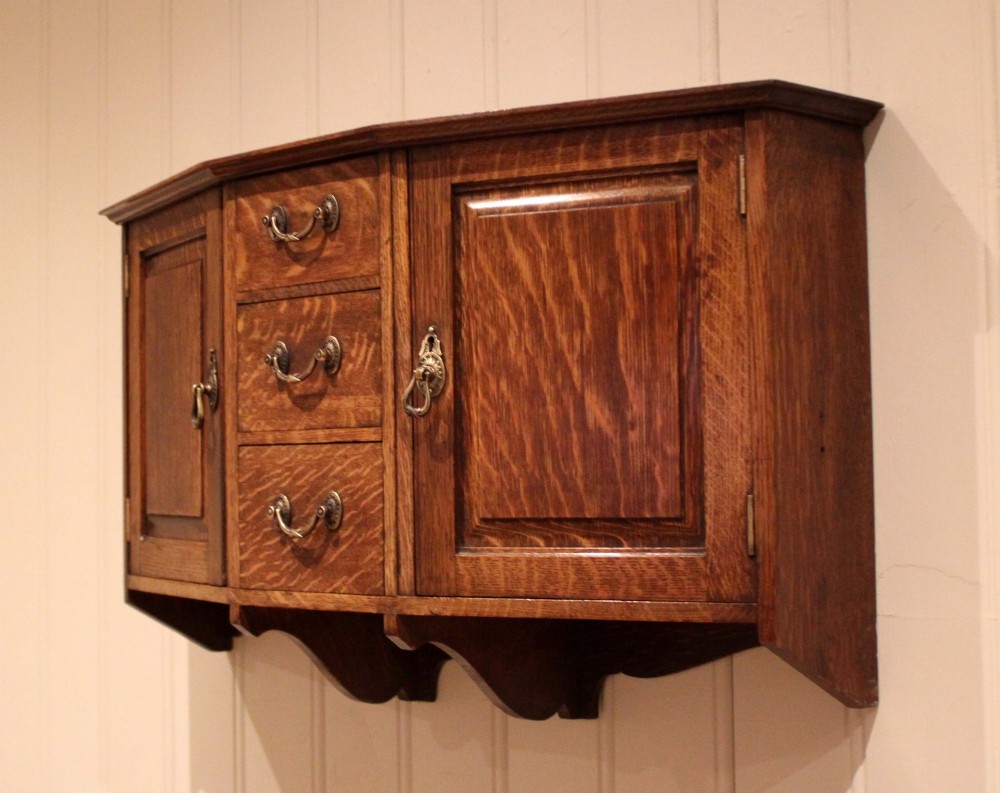 Arts & Crafts Oak Wall Cabinet View IX