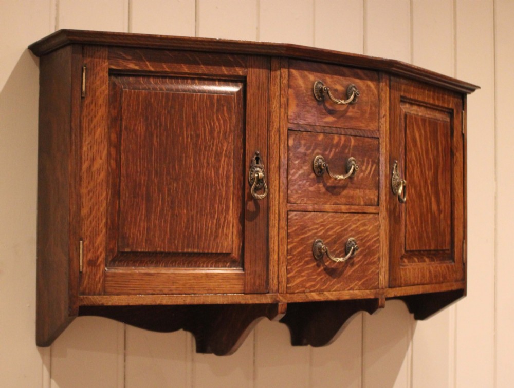 Arts & Crafts Oak Wall Cabinet View X