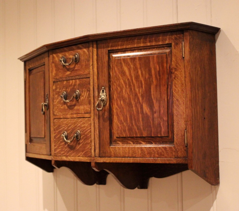 Arts & Crafts Oak Wall Cabinet View XI