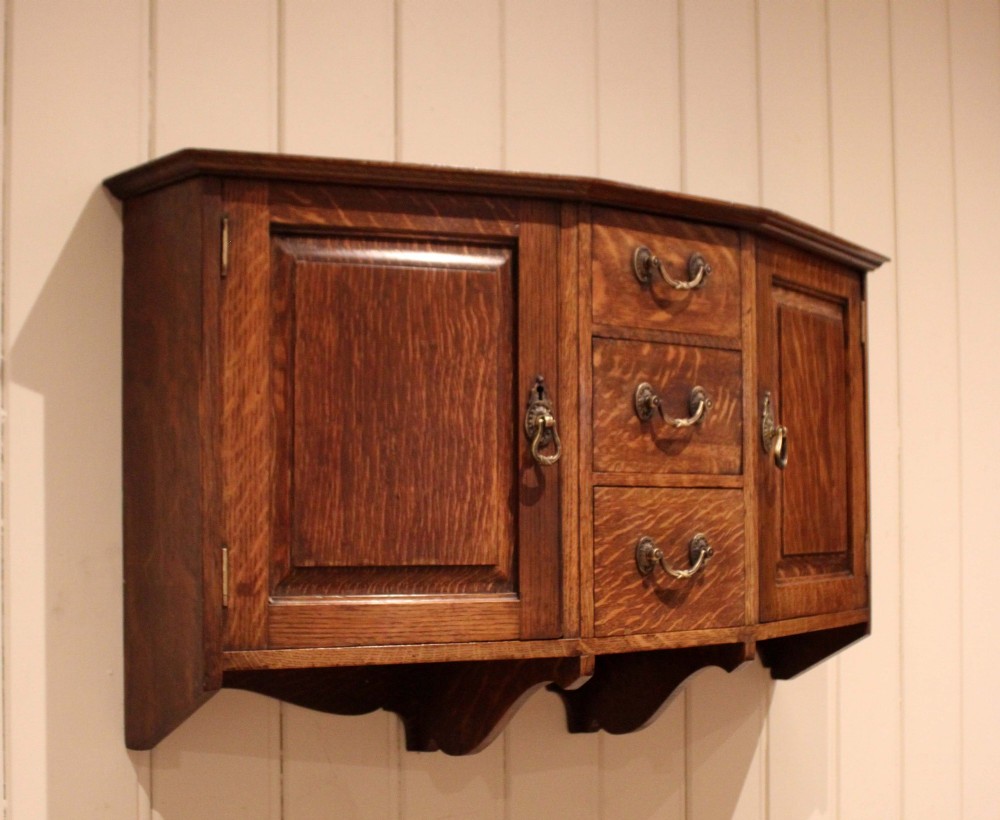 Arts & Crafts Oak Wall Cabinet View XII