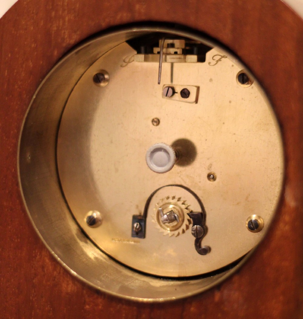 Mahogany Arch Top Timepiece Mantel Clock View XI