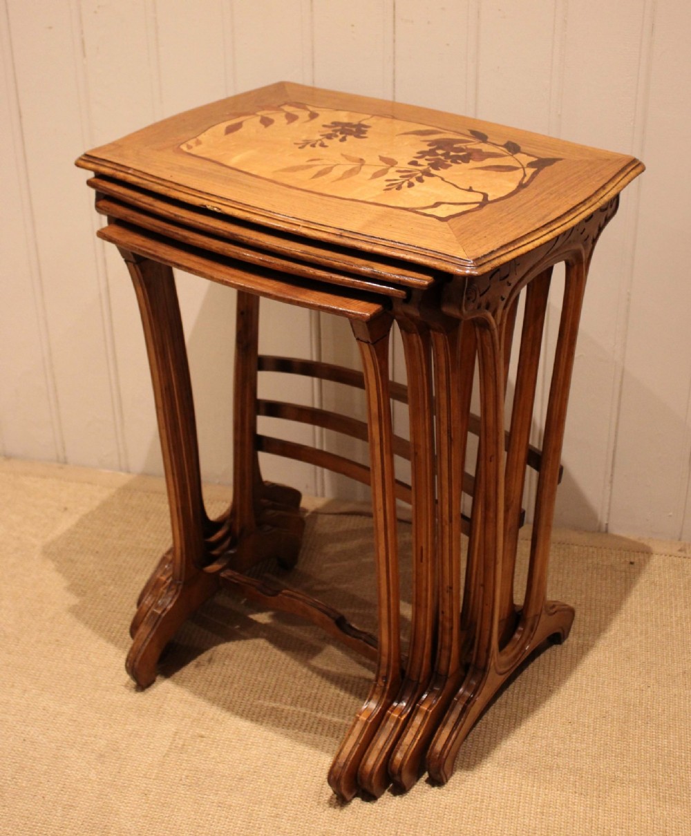 French Beech Galle Style Quartetto Of Tables View III