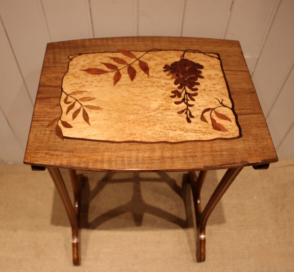 French Beech Galle Style Quartetto Of Tables View V