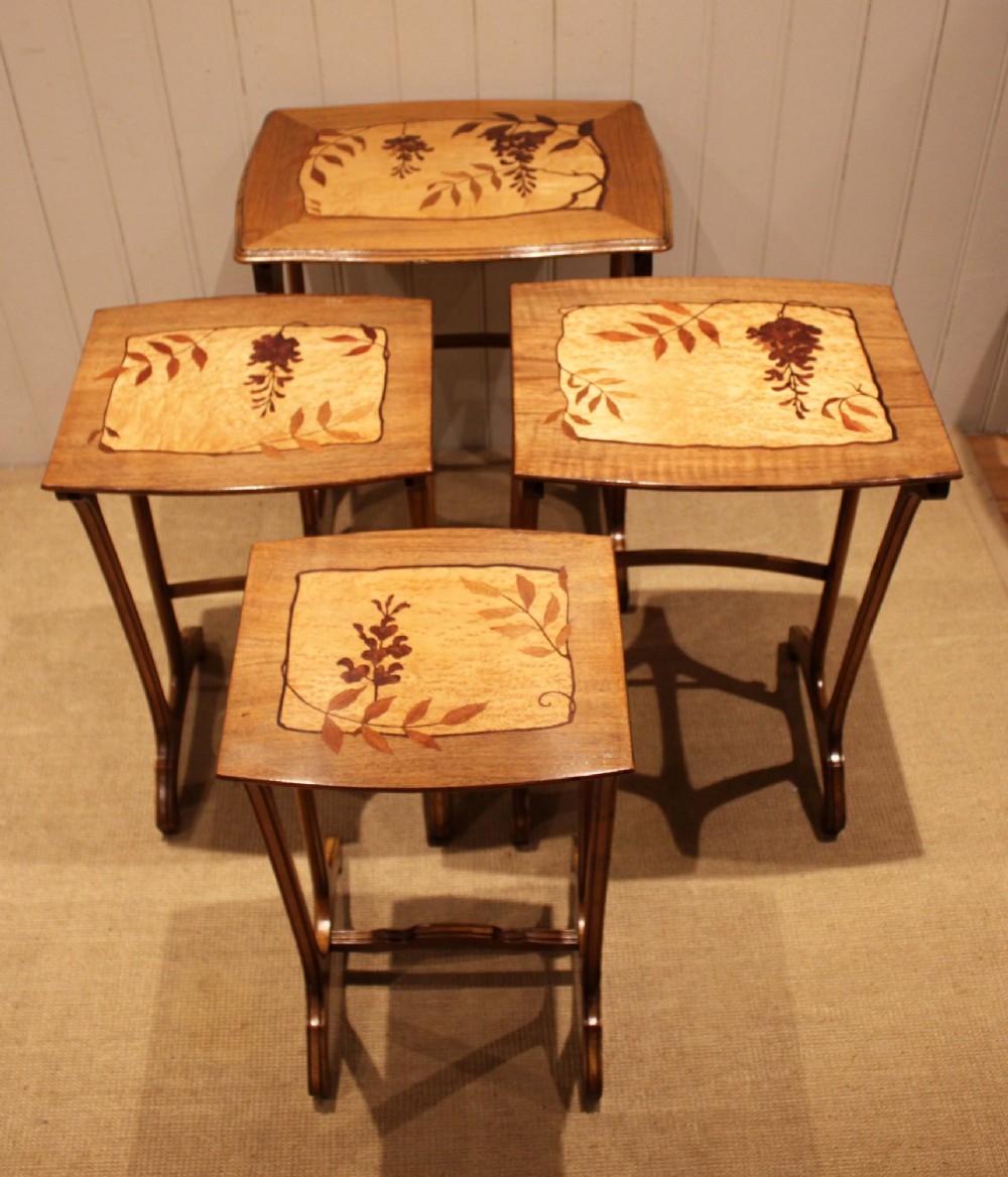 French Beech Galle Style Quartetto Of Tables View VIII