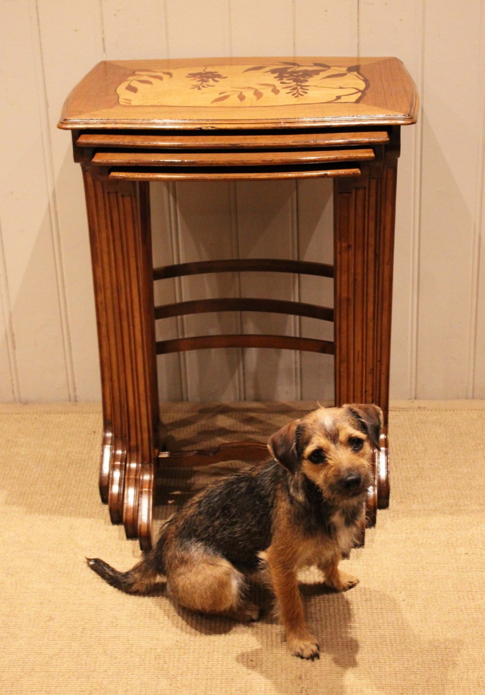 French Beech Galle Style Quartetto Of Tables View XI