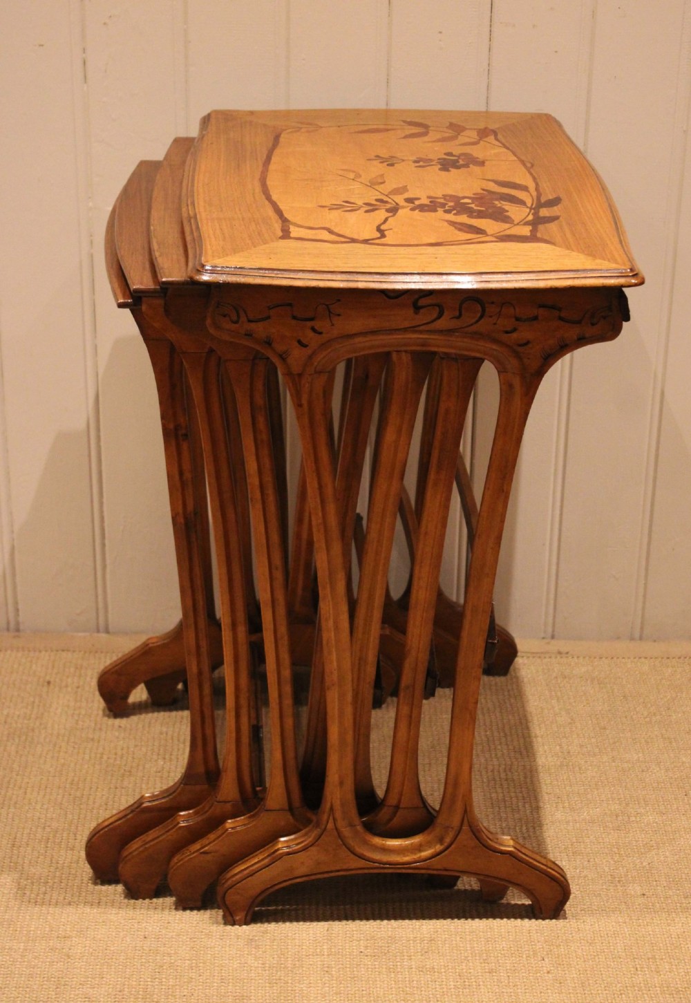 French Beech Galle Style Quartetto Of Tables View XII