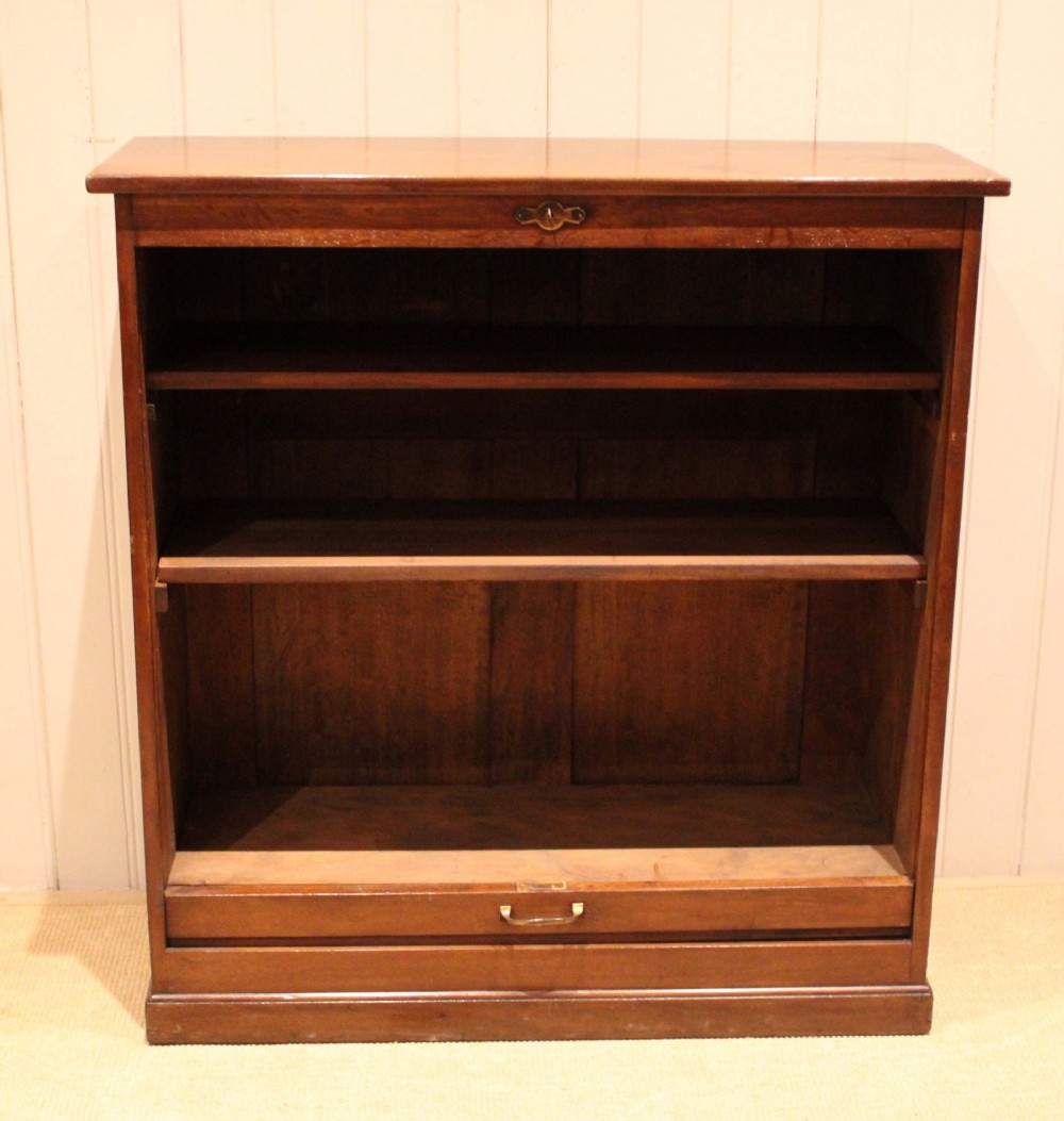 French Oak & Walnut Tambour Front Cabinet View II