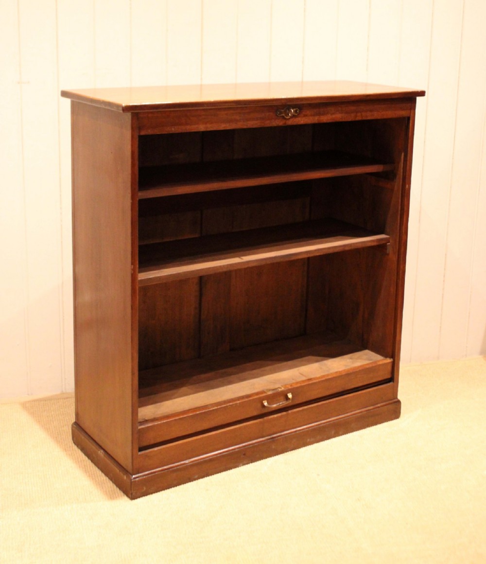 French Oak & Walnut Tambour Front Cabinet View X