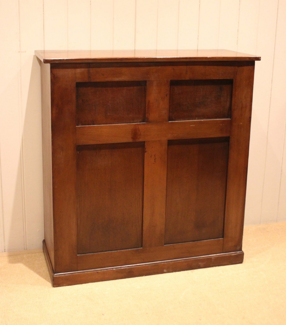 French Oak & Walnut Tambour Front Cabinet View XI