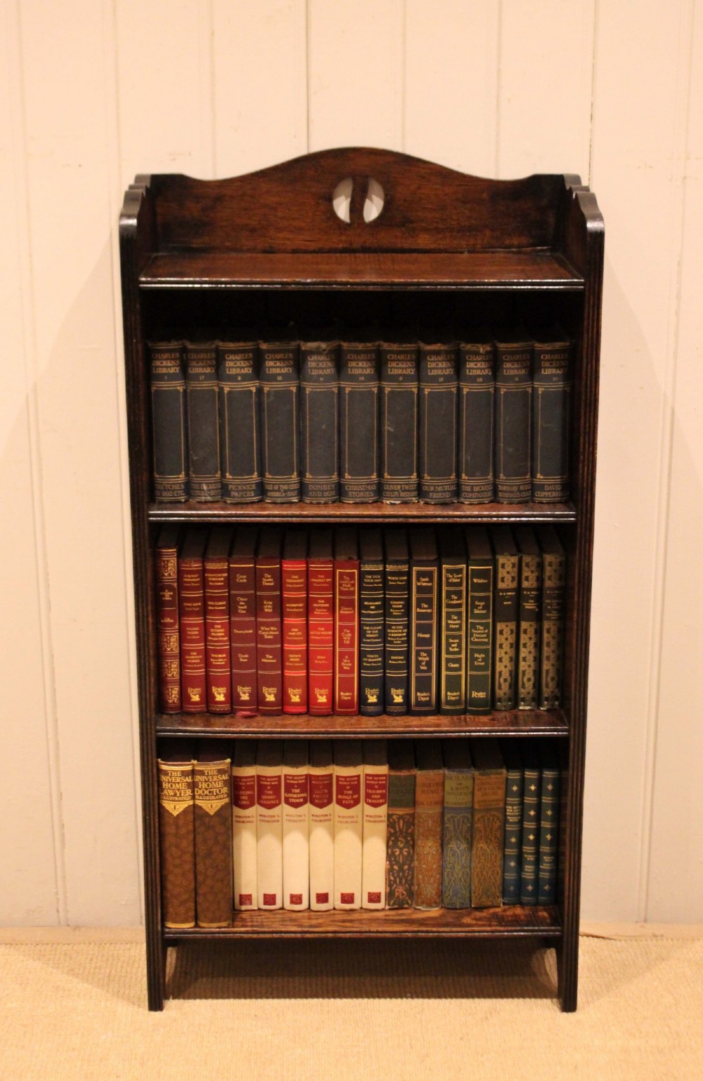 Oak Open Bookcase View III