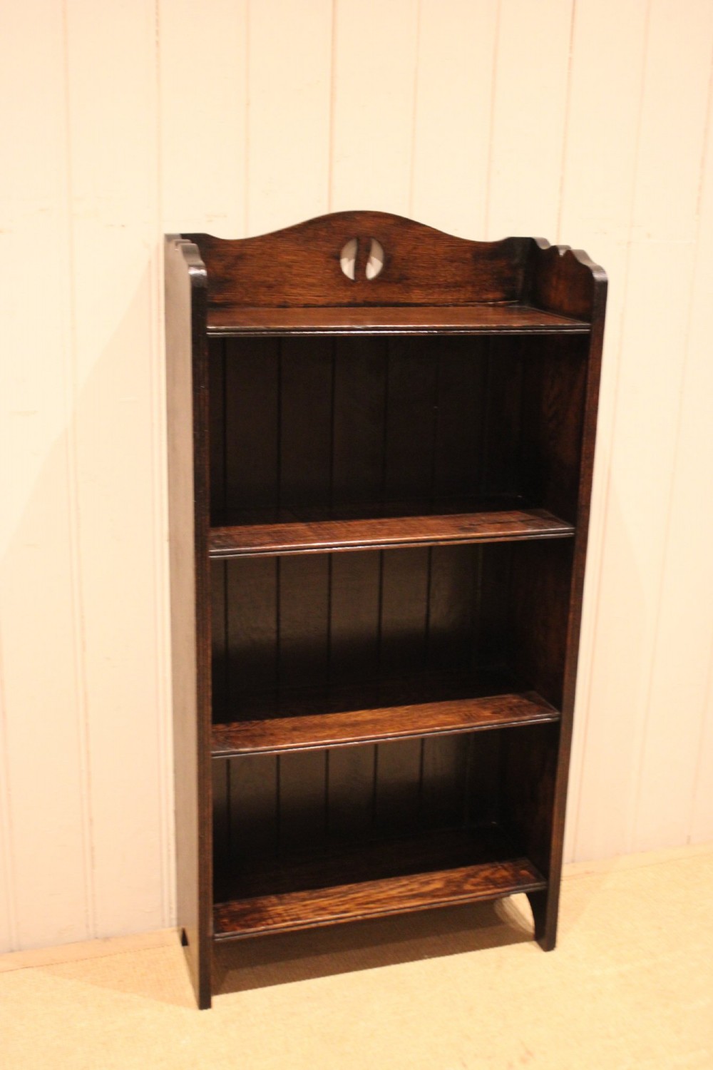 Oak Open Bookcase View IV