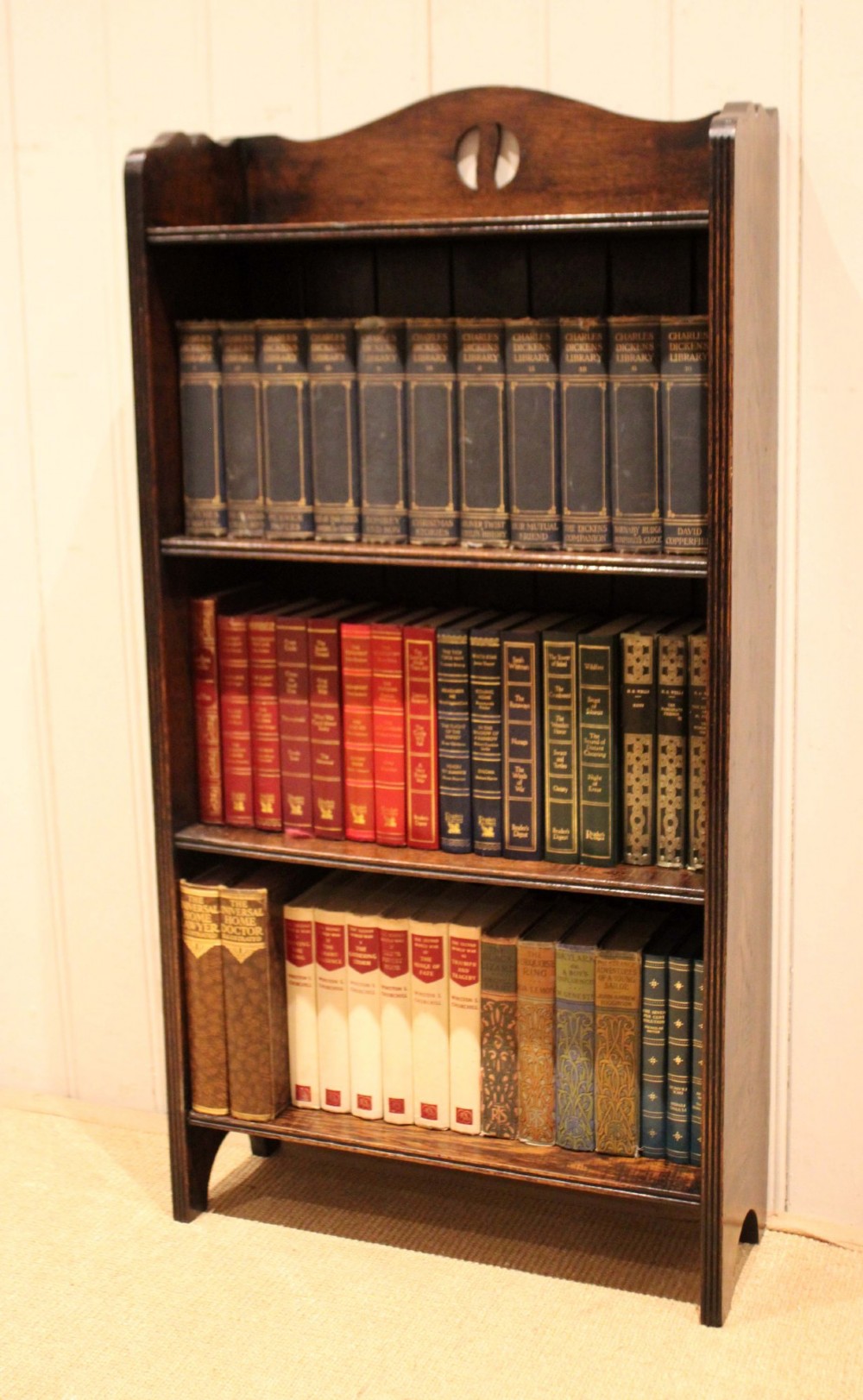 Oak Open Bookcase View V