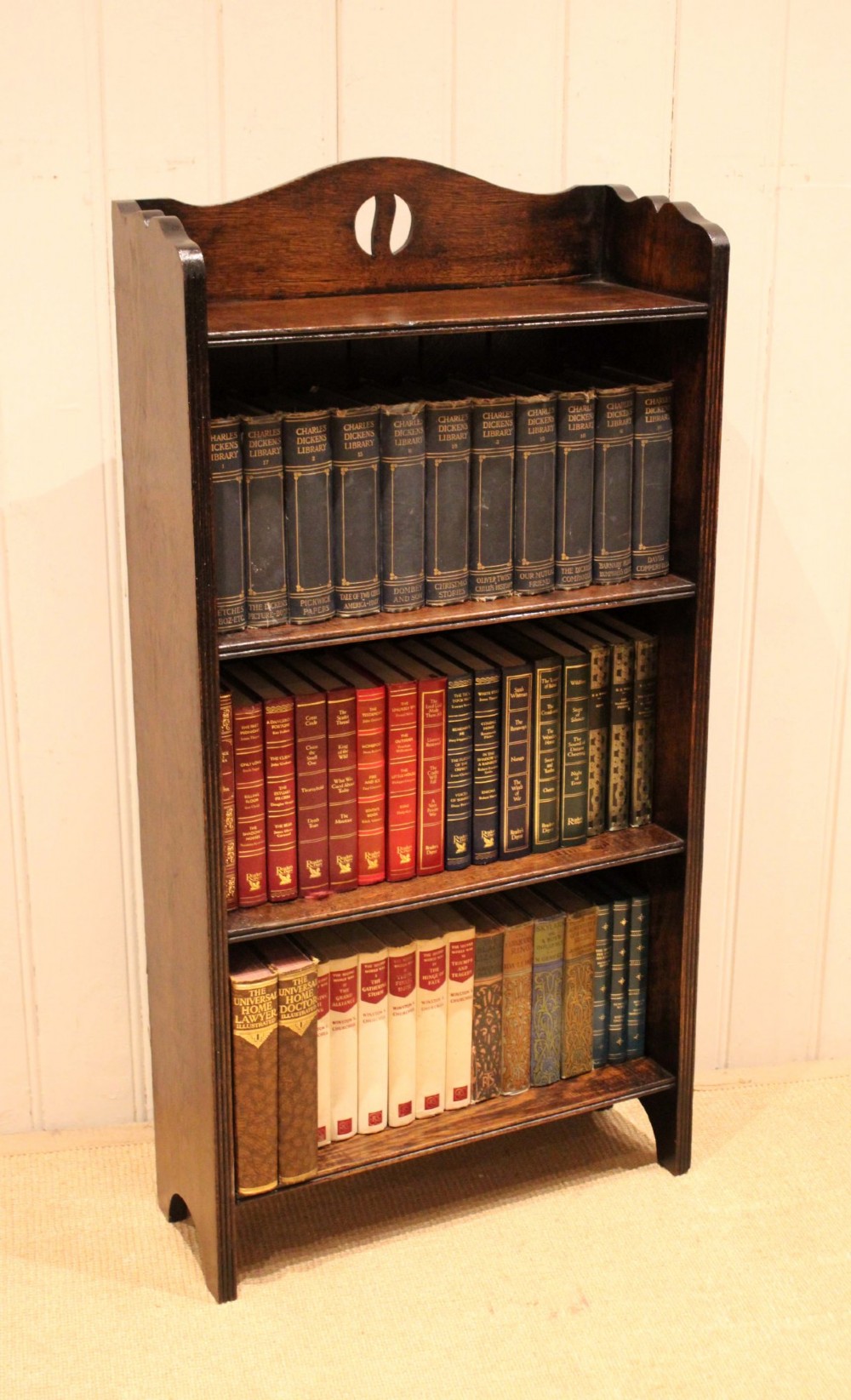 Oak Open Bookcase View VIII