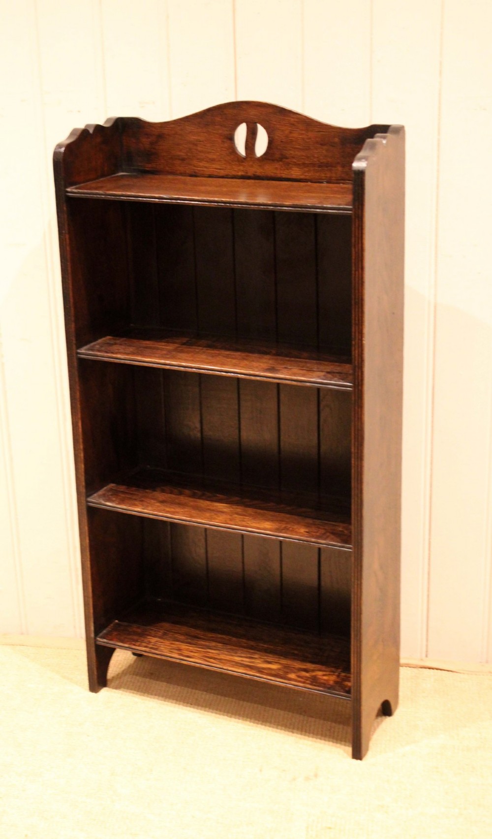 Oak Open Bookcase View IX