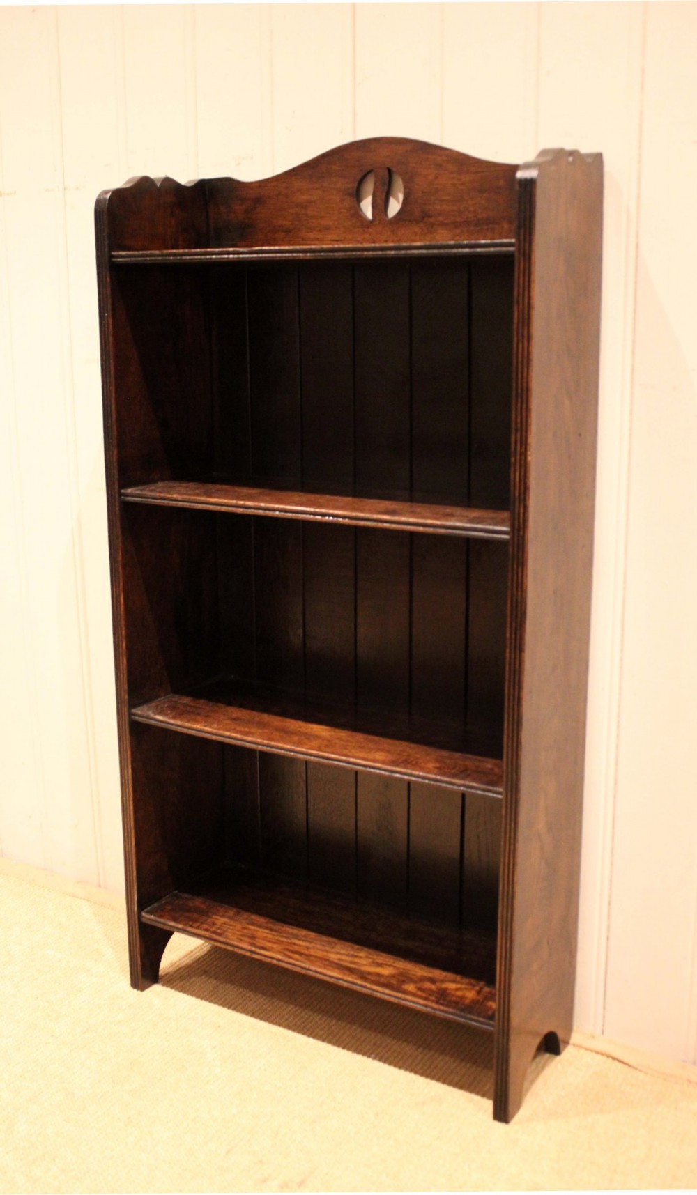 Oak Open Bookcase View XII