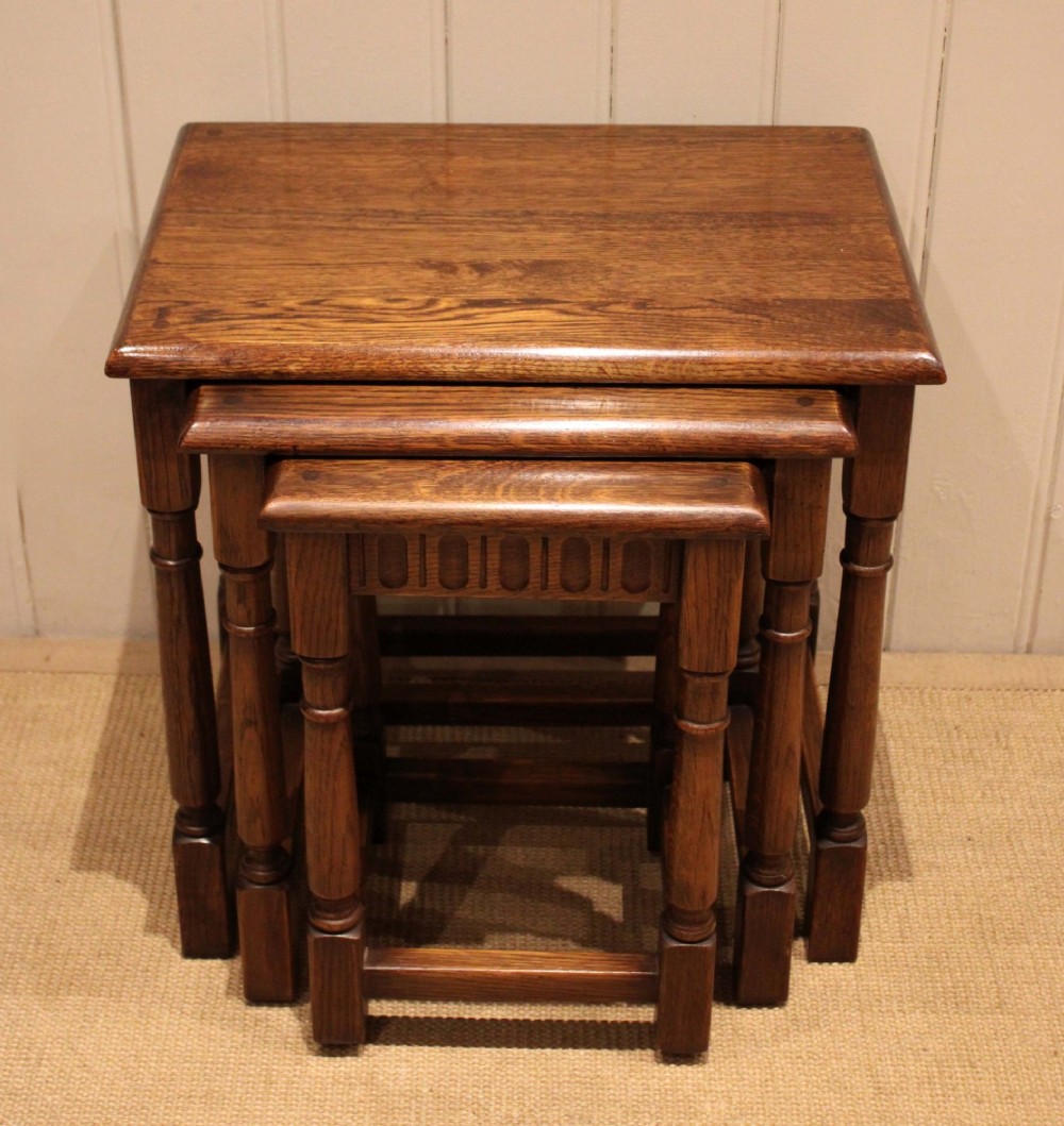 Oak Nest Of Three Tables