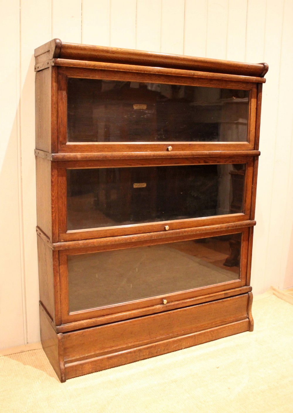 Solid Oak Globe Wernicke Glazed Bookcase View II