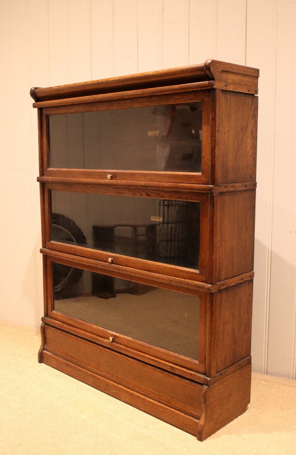 Solid Oak Globe Wernicke Glazed Bookcase View IV