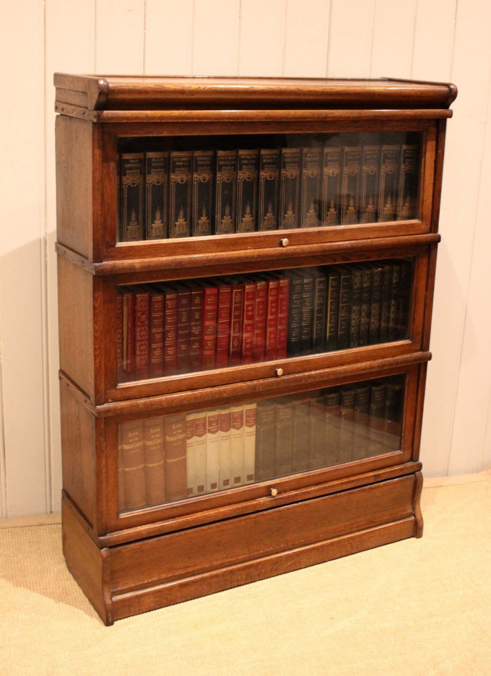 Solid Oak Globe Wernicke Glazed Bookcase View V