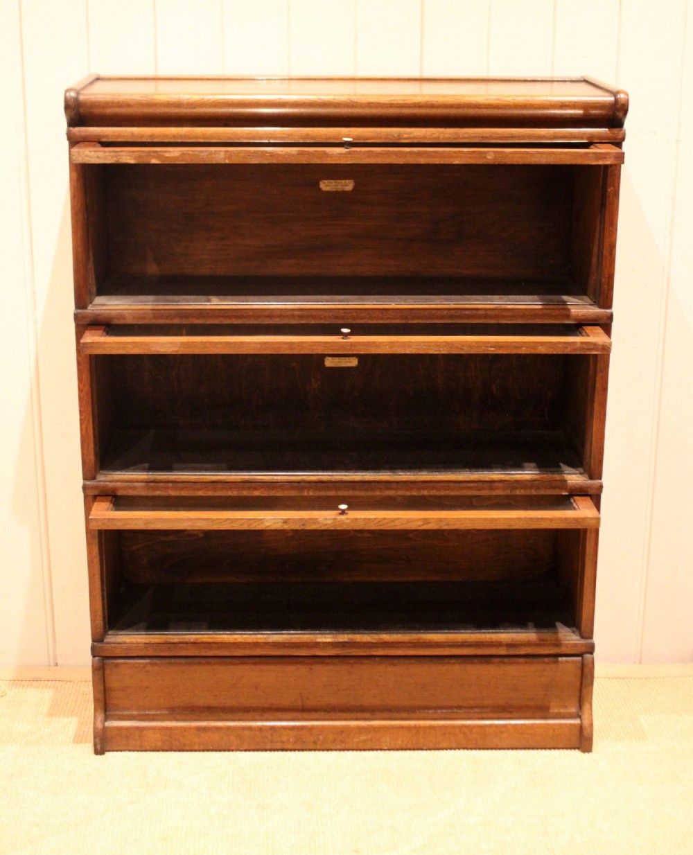 Solid Oak Globe Wernicke Glazed Bookcase View IX