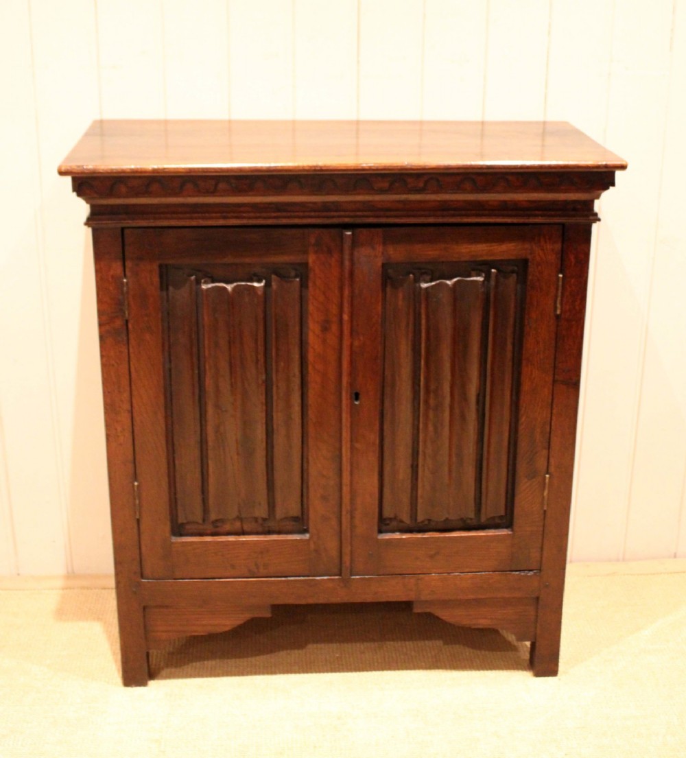 Mid 19th Century Solid Oak Side Cabinet