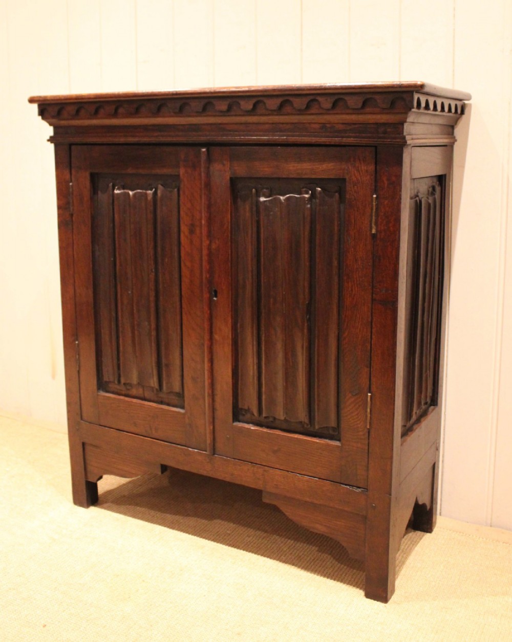 Mid 19th Century Solid Oak Side Cabinet View III