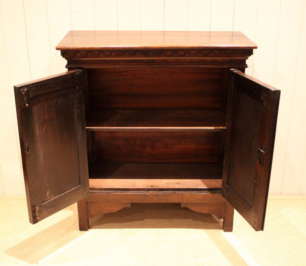 Mid 19th Century Solid Oak Side Cabinet View IV
