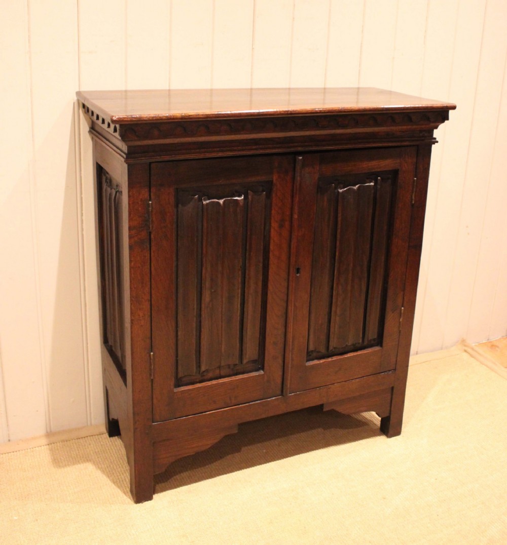 Mid 19th Century Solid Oak Side Cabinet View V