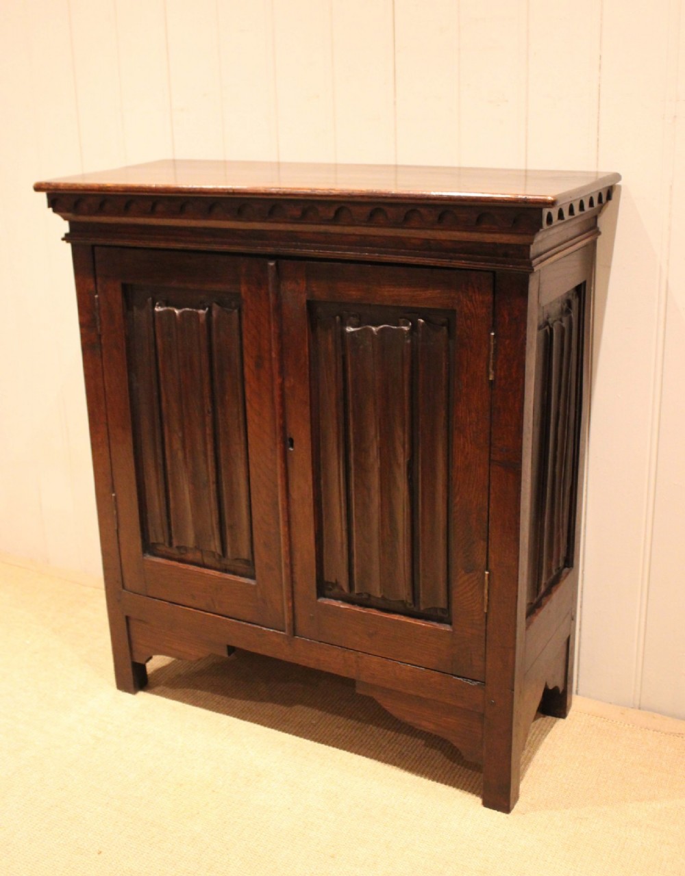 Mid 19th Century Solid Oak Side Cabinet View VI