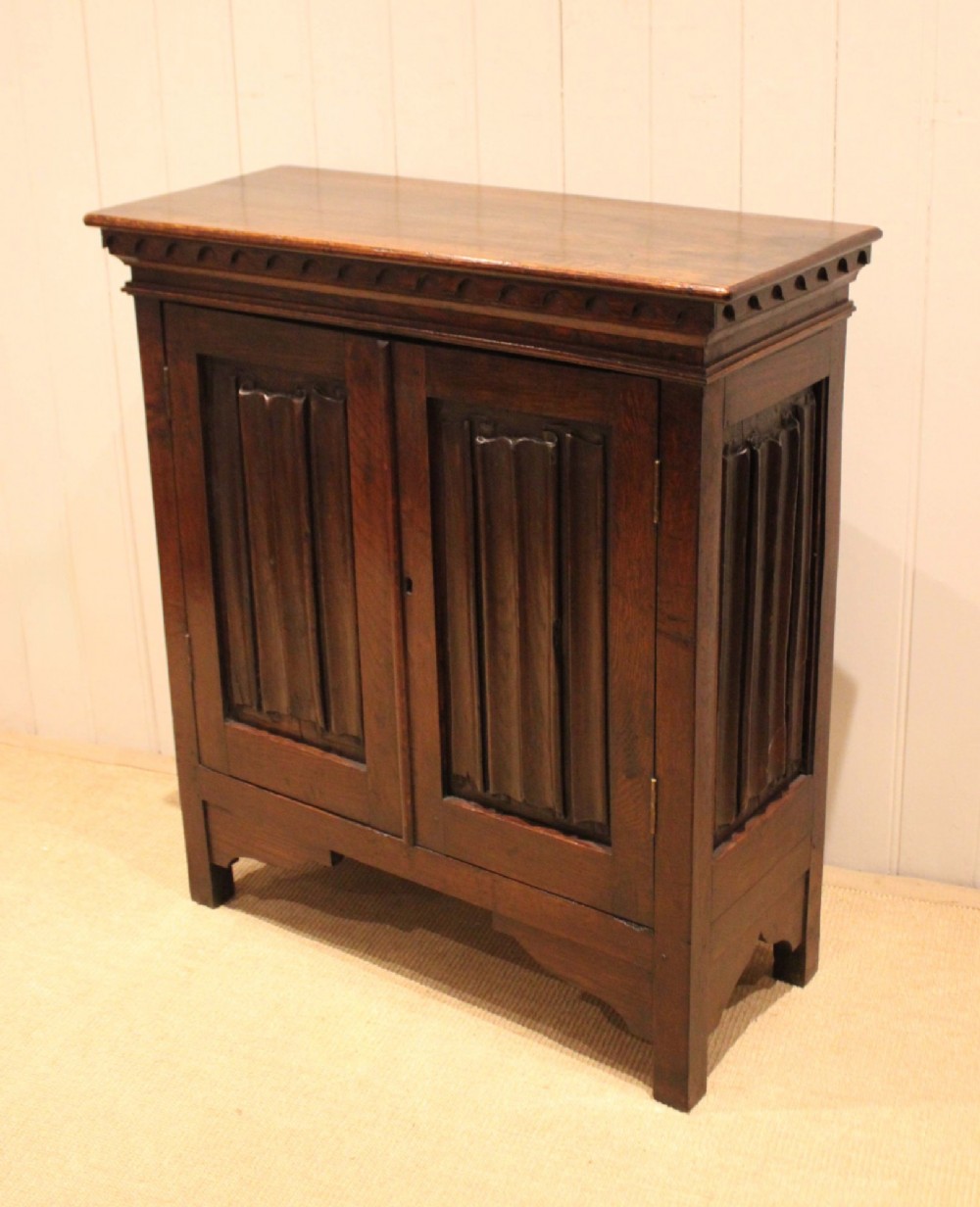 Mid 19th Century Solid Oak Side Cabinet View IX