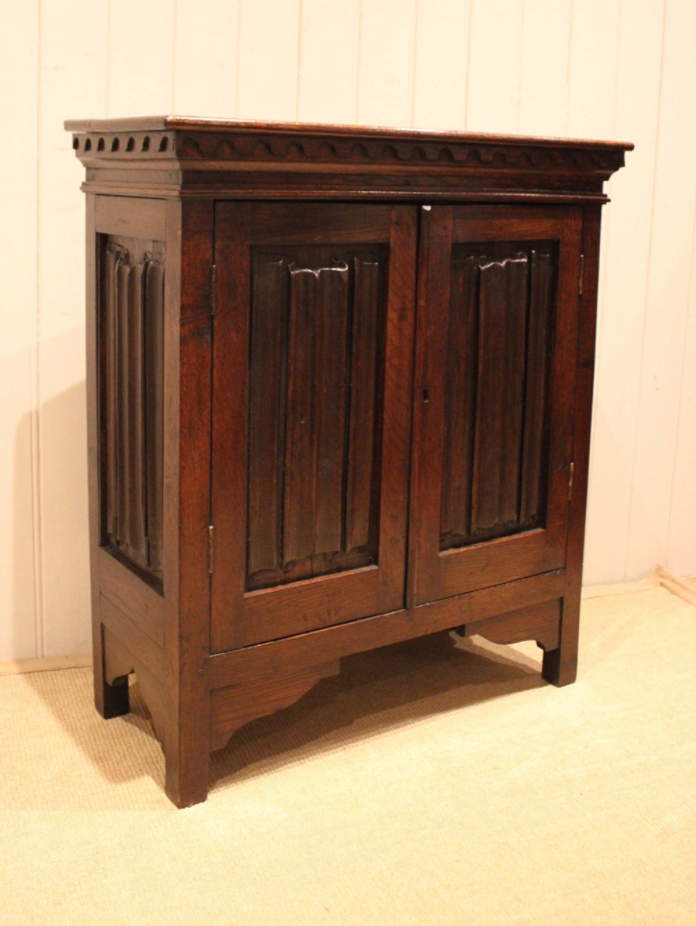 Mid 19th Century Solid Oak Side Cabinet View XI